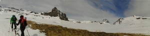 Panorama sur l'Anayet à droite et le Vertice à gauche